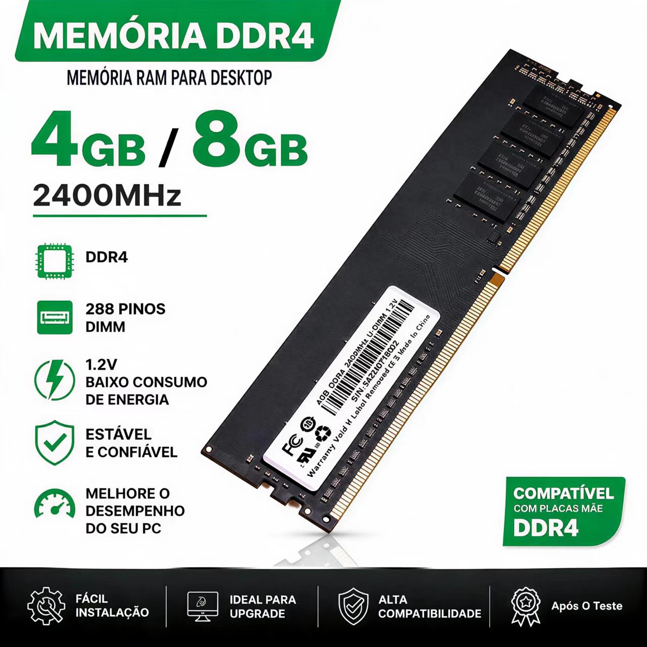 DDR4 RAM 4GB 8GB 2400MHz Deskt - огляд і ціна Ddr4 3200Mhz