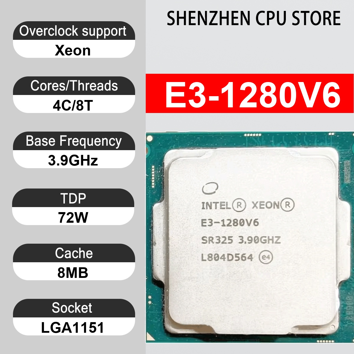 Intel Xeon E3-1280V6 4 Core 8  - огляд і ціна Ddr4 2400Mhz