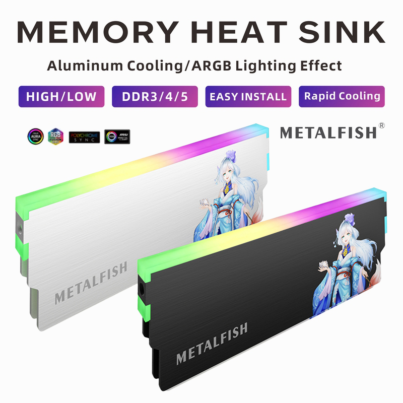METALFISH DRAM Heatsink 5V-3PI - огляд і ціна Ddr4 8Gb